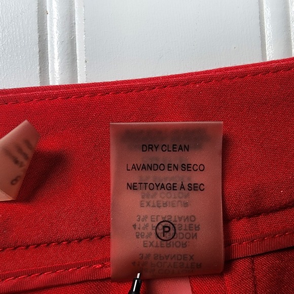 Calvin Klein Women Red Straight Leg Dress Pants Size 8 Work Office Dressy - Picture 8 of 8